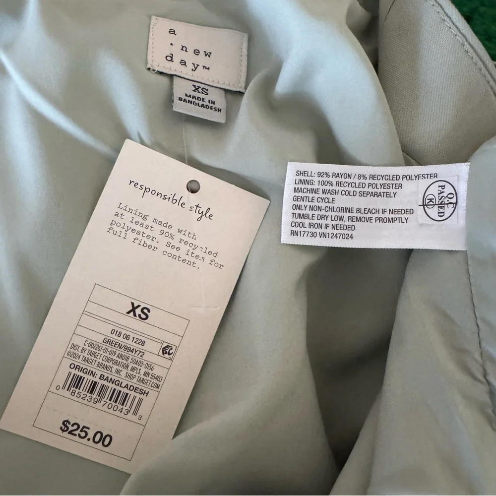 A New Day Sage Green Vest and Shorts Set - Picture 7 of 8